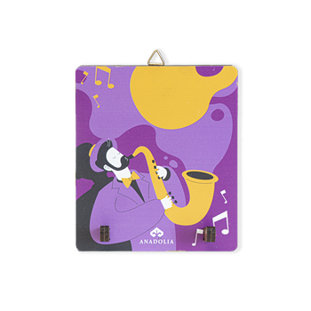 Mor Müzisyen Dekoratif Askılık