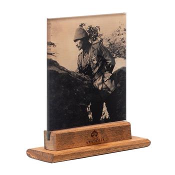 Mustafa Kemal Siperde Küçük Boy Dekoratif Cam Obje