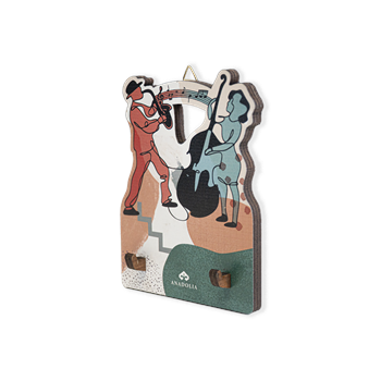 Müzisyen Çift Dekoratif Askılık