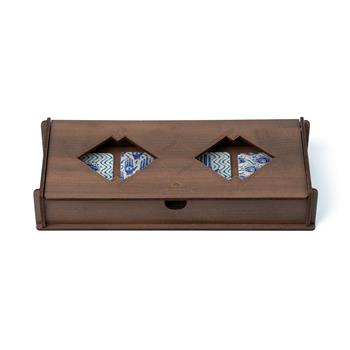 Nazar Serisi Ahşap Kutulu 4lü Traverten Dekoratif Askılık