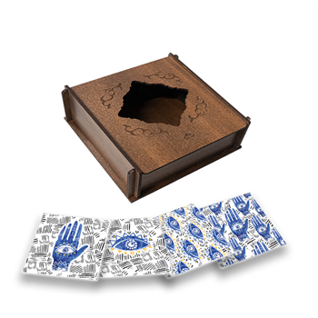 Nazar Siyah 4'lü Seramik Bardak Altlığı