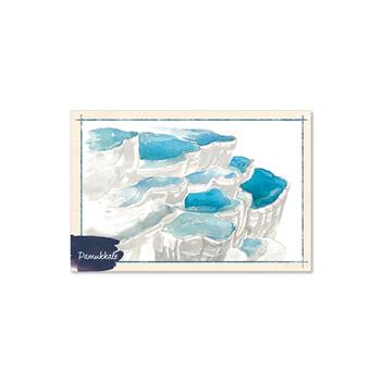 Pamukkale Travertenleri Ahşap Kartpostal