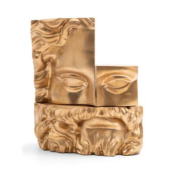 Altın Varaklı Zeus Başı Dekoratif Obje