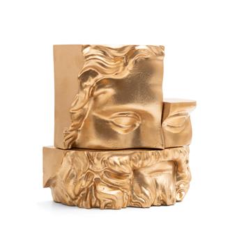 Altın Varaklı Zeus Başı Dekoratif Obje