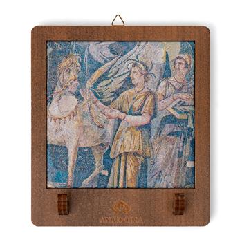 Pegasus Mozaiği Ahşap Kutulu Seramik Dekoratif Askılık