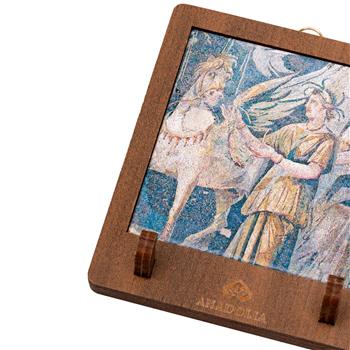 Pegasus Mozaiği Ahşap Kutulu Seramik Dekoratif Askılık