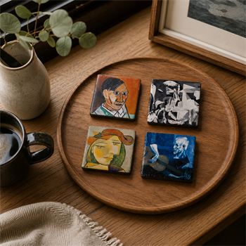Picasso Eserleri Doğaltaş 4lü Magnet Seti