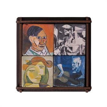 Picasso Eserleri Doğaltaş 4lü Magnet Seti