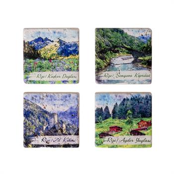 Rize 4lü Doğaltaş Magnet Seti