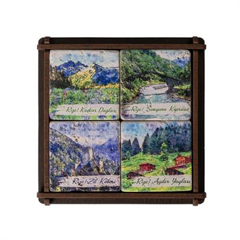 Rize 4lü Doğaltaş Magnet Seti