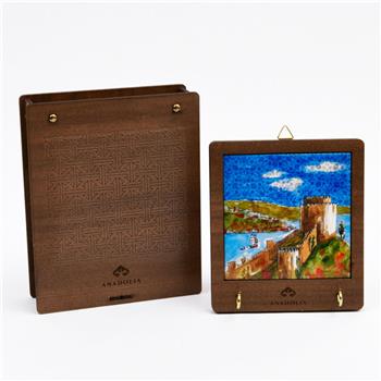 Rumelihisarı Ahşap Kutulu Seramik Dekoratif Askılık