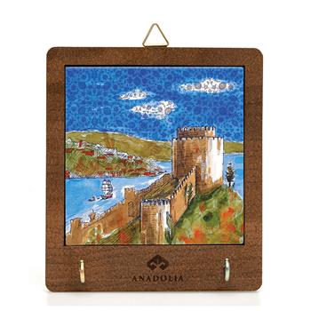 Rumelihisarı Ahşap Kutulu Seramik Dekoratif Askılık