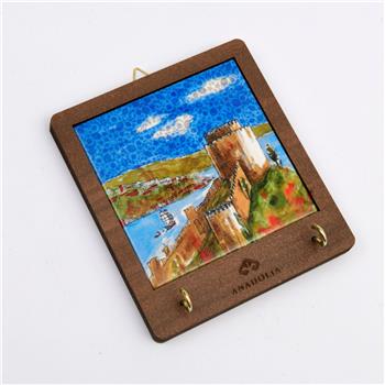 Rumelihisarı Ahşap Kutulu Seramik Dekoratif Askılık