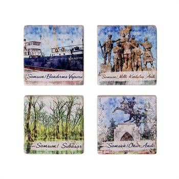 Samsun 4lü Doğaltaş Magnet Seti