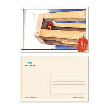 Şehitler Anıtı Ahşap Kartpostal