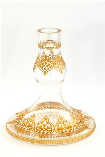 Selçuklu Desenli Şeffaf Cam Nargile