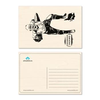 Seyit Onbaşı Ahşap Kartpostal