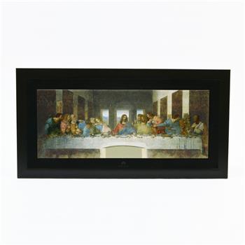 Son Akşam Yemeği 2 Siyah Çerçeveli Seramik Tablo Pano
