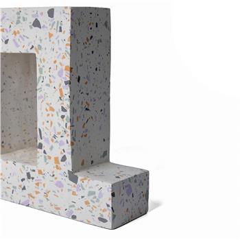 Terrazzo Desenli İkili Vazo Seti