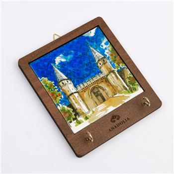 Topkapı Sarayı Ahşap Kutulu Seramik Dekoratif Askılık