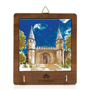 Topkapı Sarayı Ahşap Kutulu Seramik Dekoratif Askılık