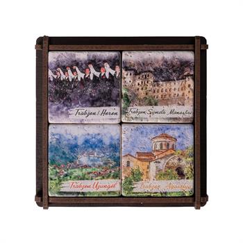 Trabzon 4lü Doğaltaş Magnet Seti