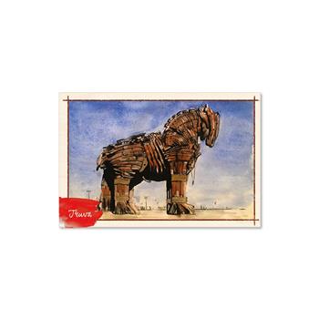 Truva Atı Ahşap Kartpostal