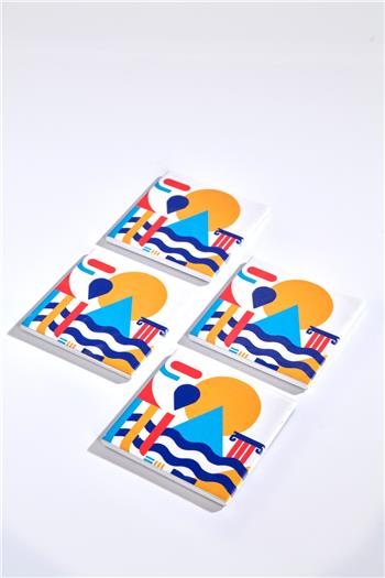 Türkiye Tasarımı Piktogram 4lü Seramik Bardak Altlığı