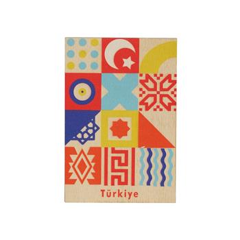 Türkiyenin Renkleri Ahşap Kartpostal