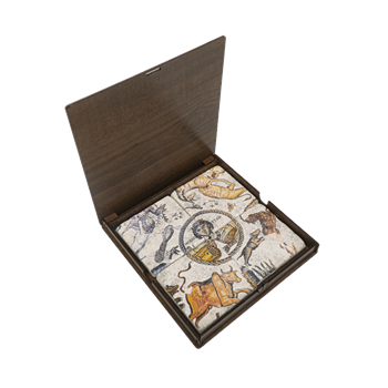 Yakto Mozaiği 4lü Traverten Bardak Altlığı