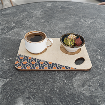 Yıldız Desenli Kahve Sunum Tepsisi