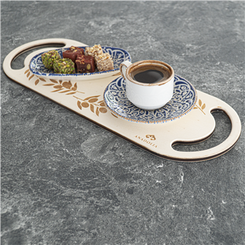 Zeytin Dalı Oval Aperatif Sunum Tepsisi