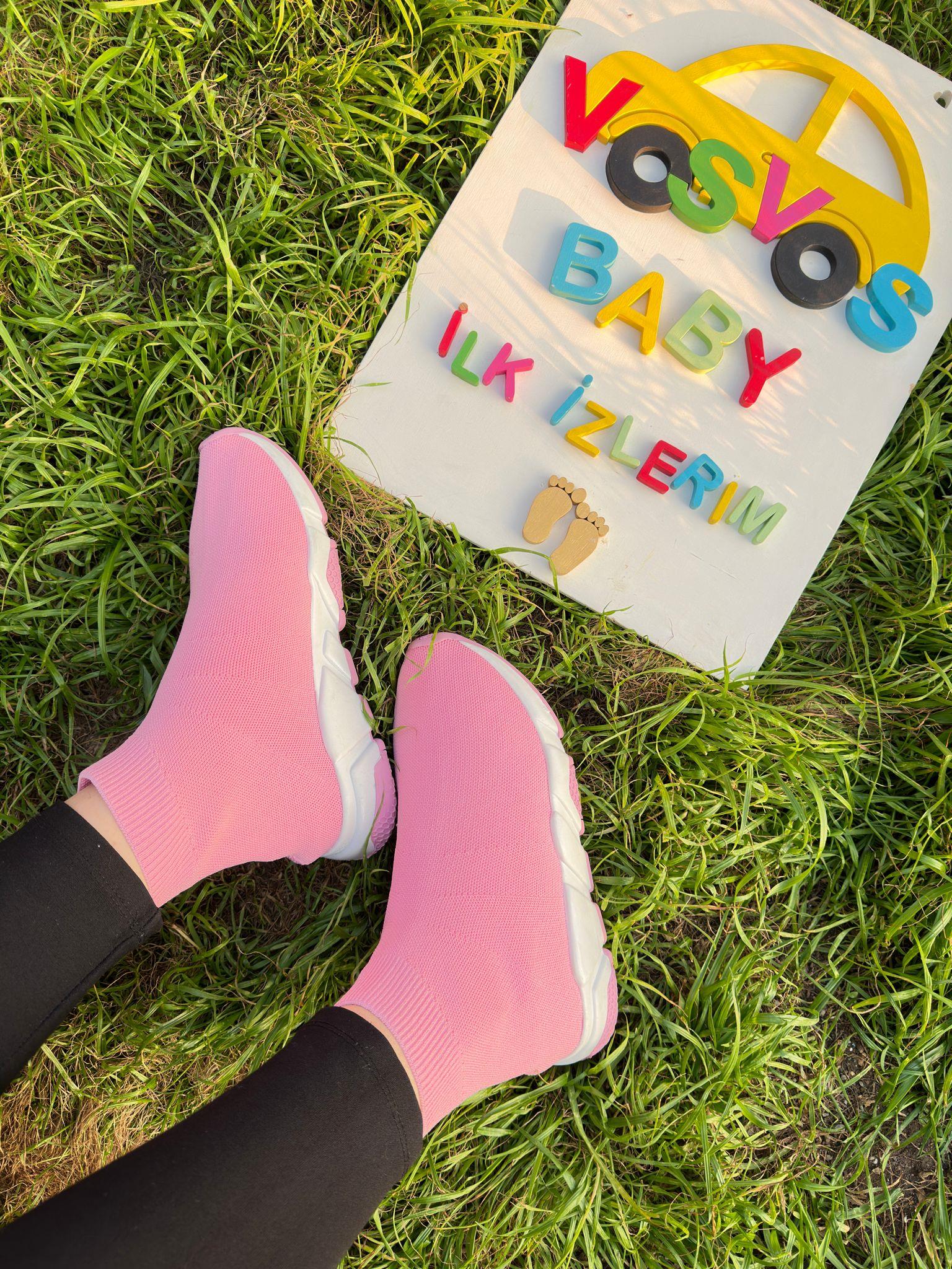 PEMBE YETİŞKİN BANDAJ SNEAKER