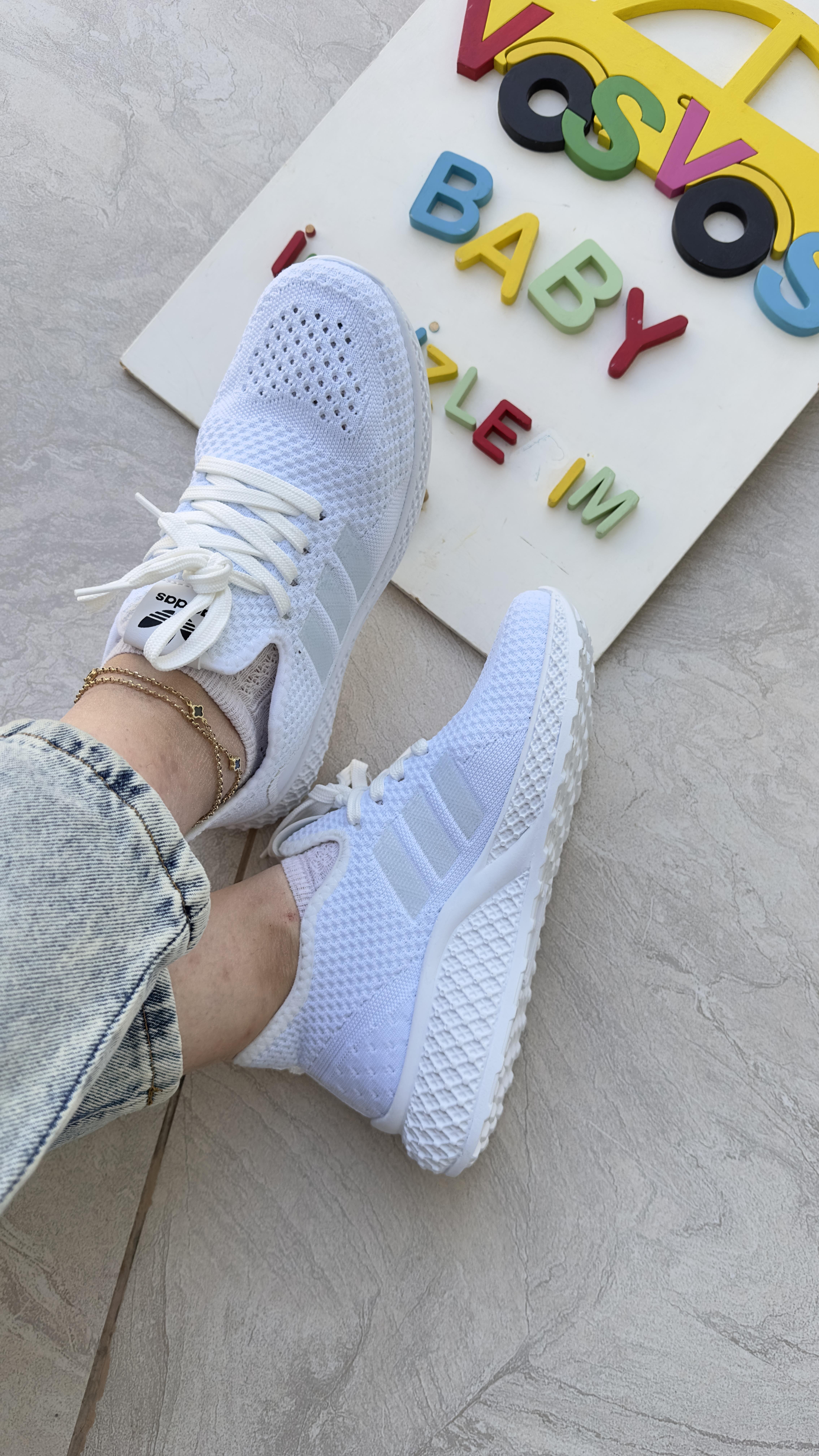 BEYAZ  LOVE YETİŞKİN SNEAKER UNİSEX