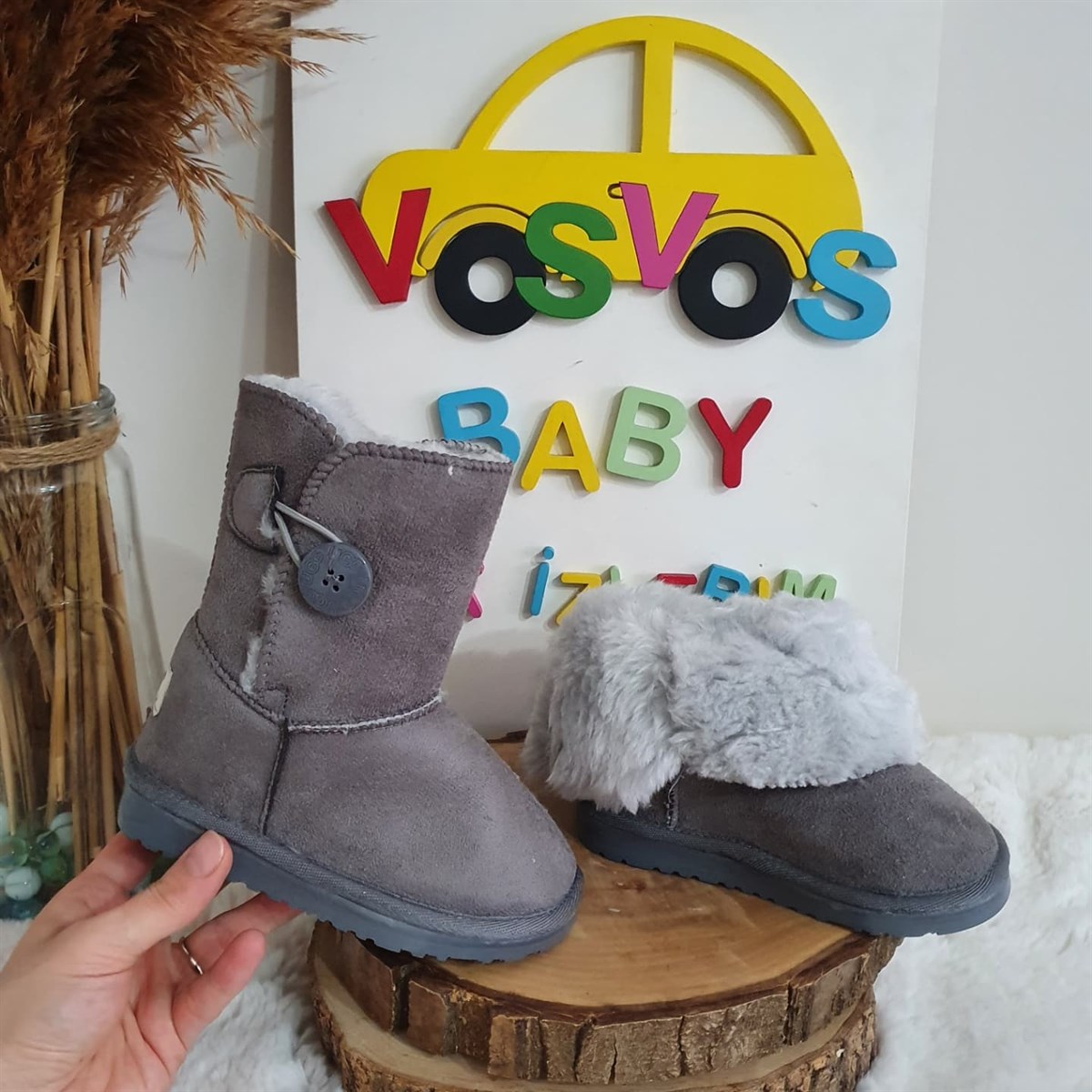 FULL GRİ UGG ÇOCUK 