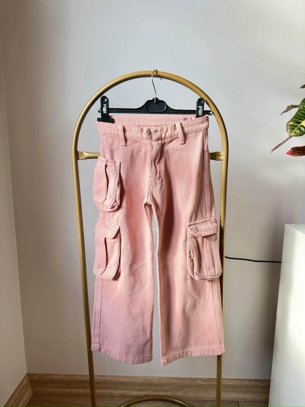 PEMBE CEP DETAY  %100 PAMUK DOKUMA JEANS 
