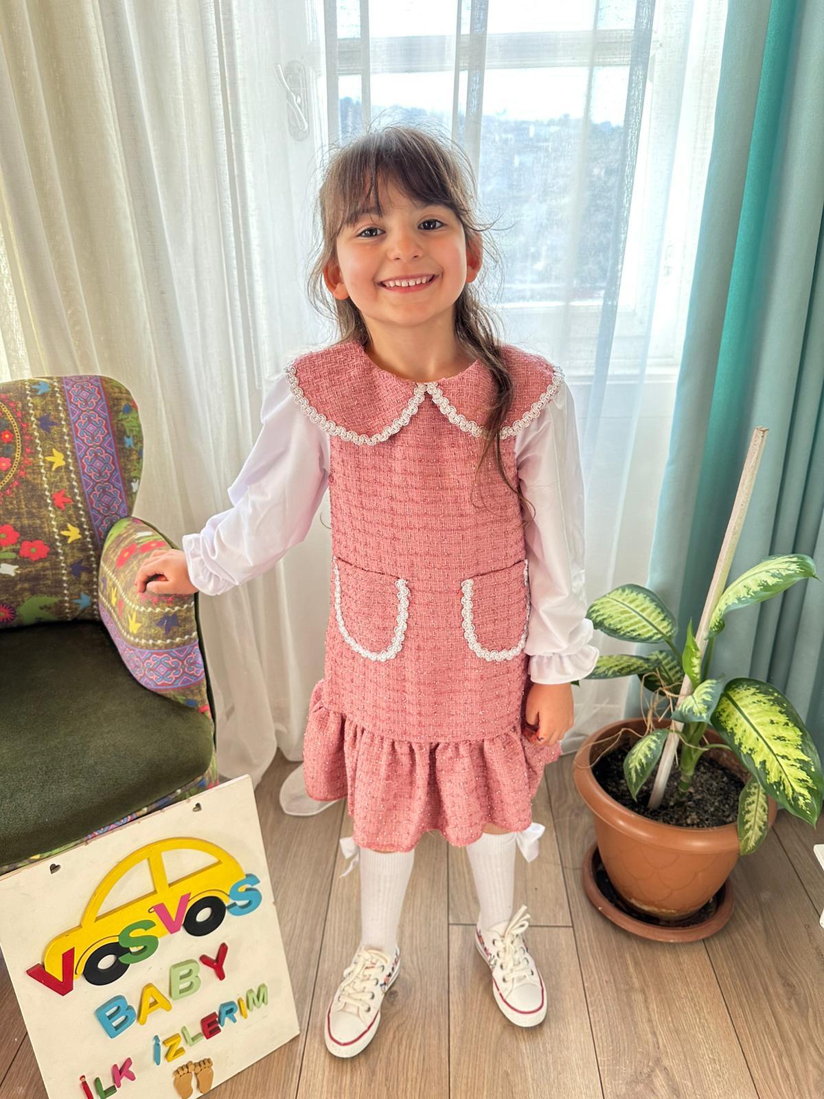 PEMBE KAŞE ELBİSE 