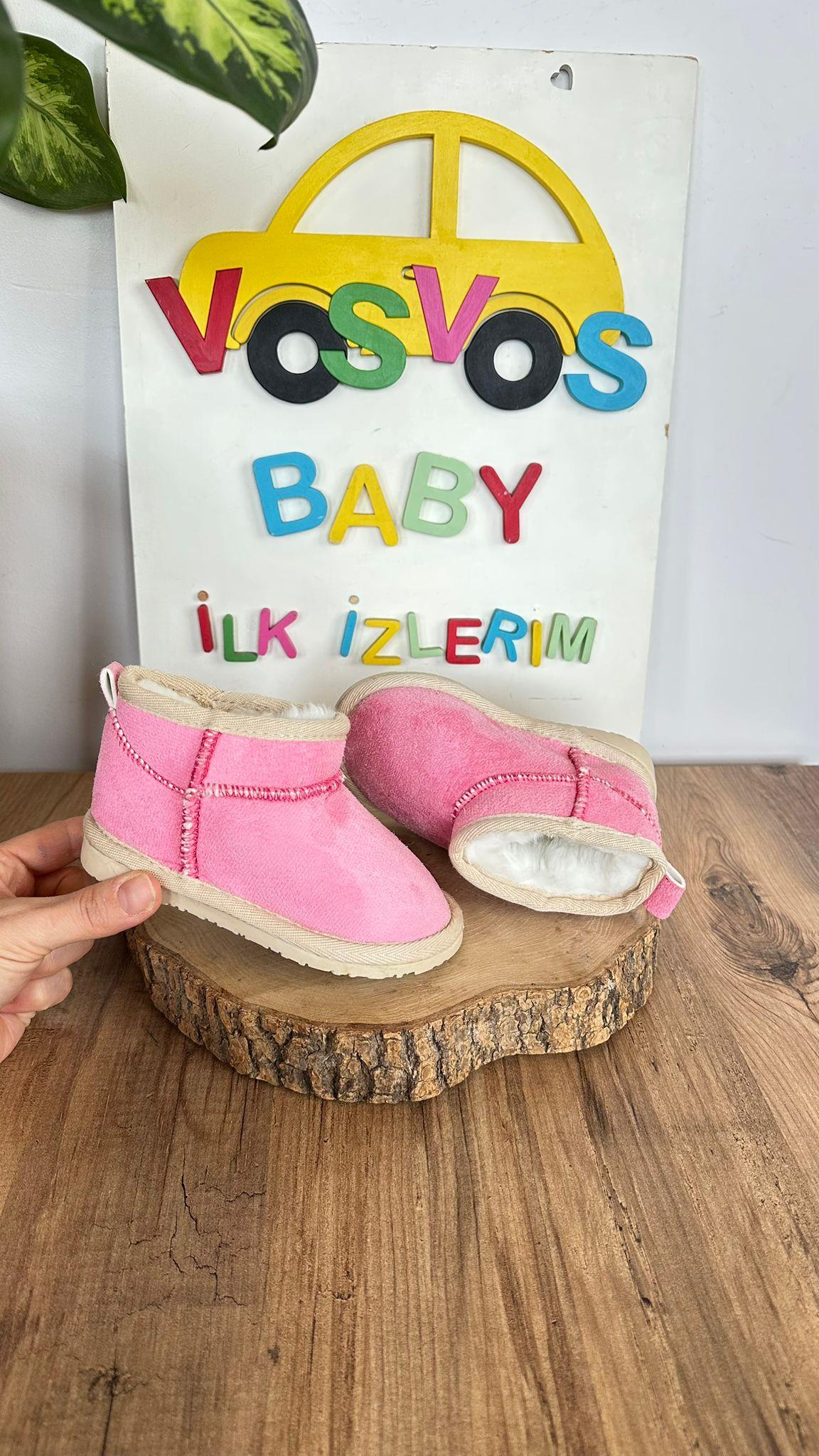PEMBE  MİNİ SÜET ÇOCUK BOT 