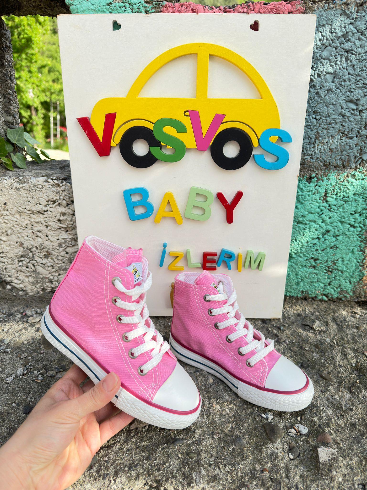 ŞEKER PEMBE BOT KETEN SNEAKER