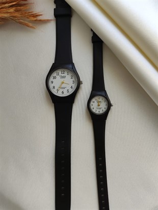 Silikon Kordon Beyaz Kasa Vintage Saat