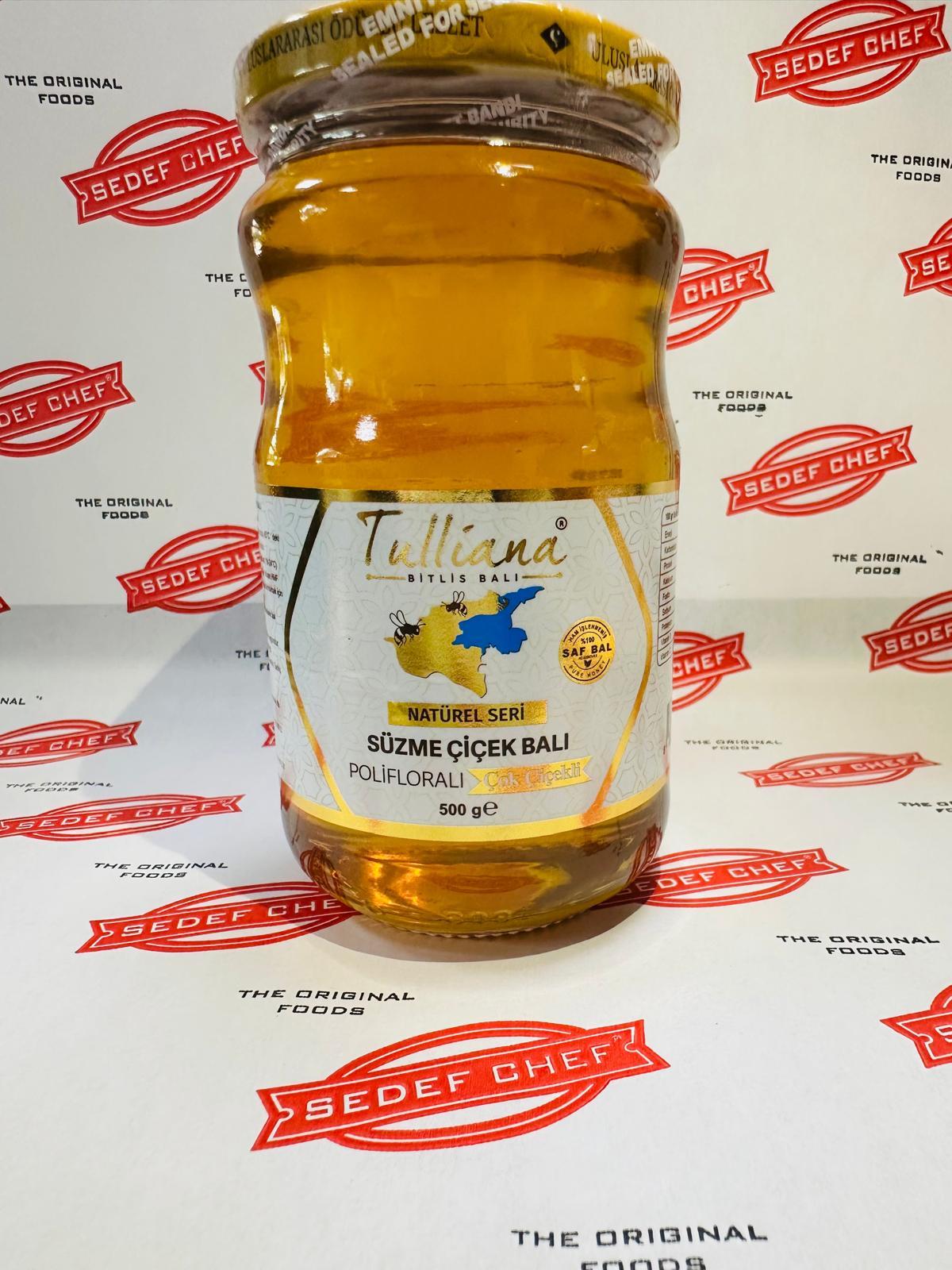 TULLİANA BİTLİS BALI (NATÜREL SERİ) SÜZME ÇİÇEK BALI 500 GR