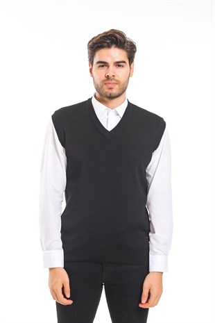 Soylu Triko Battal Süveter Düz Siyah (2140)