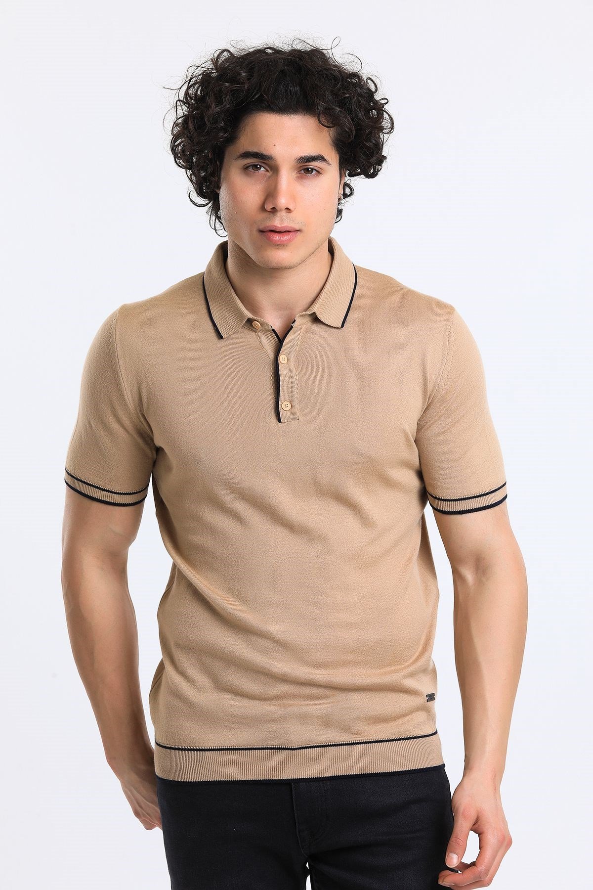 Soylu Trend  I soylutrend.comT-SHİRTSoylu Trend2002CAMELErkek Polo Yaka Triko T-Shirt Pamuklu Camel (2002)