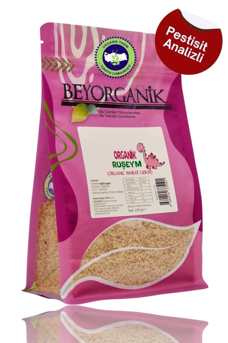 Organik Buğday Ruşeymi 250gr +8ay (Pestisit ve Aflatoksin Analizli)