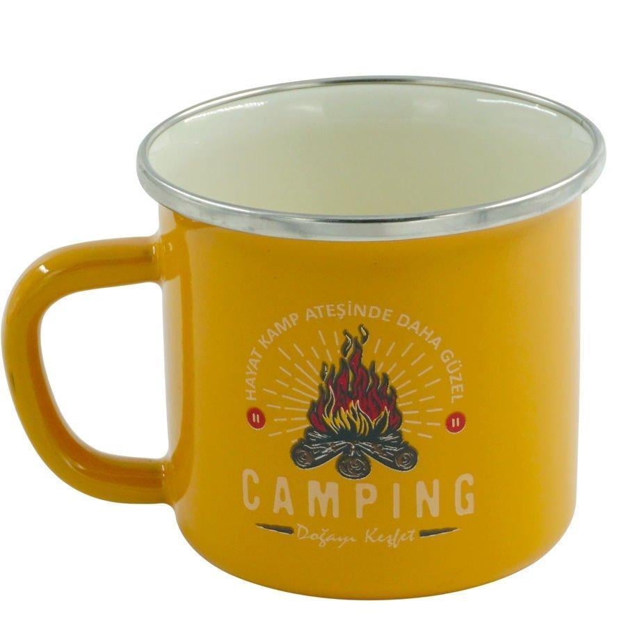 Orcamp Retro Emaye Camping 330 ml Kupa OUT-1900 Sarı