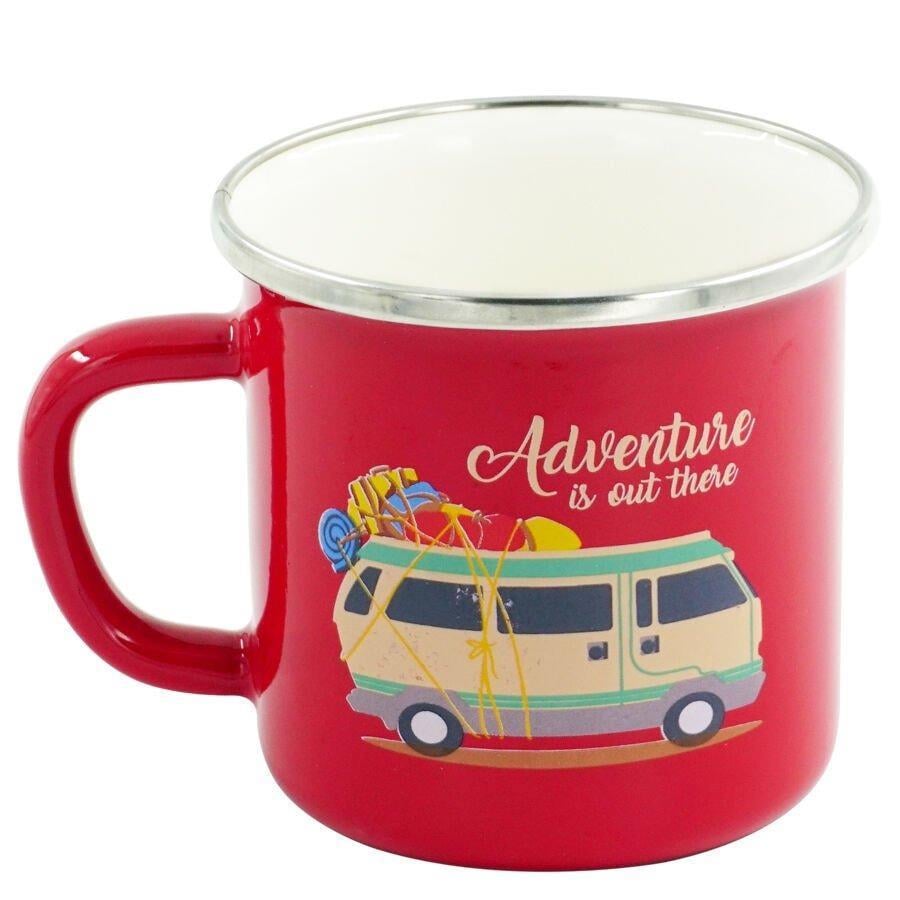 Orcamp Retro Emaye Karavan 330 ml Kupa OUT-1900 Kırmızı