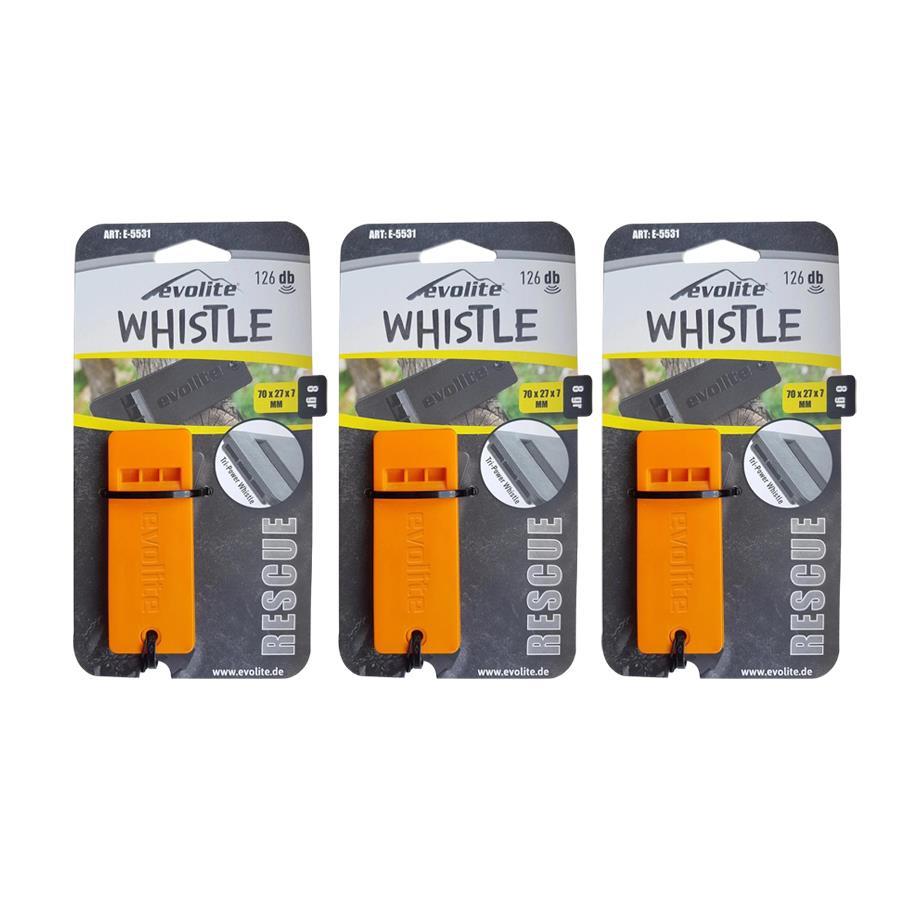 3 adet Evolite Rescue E-5531 126 Db Deprem Düdüğü Turuncu