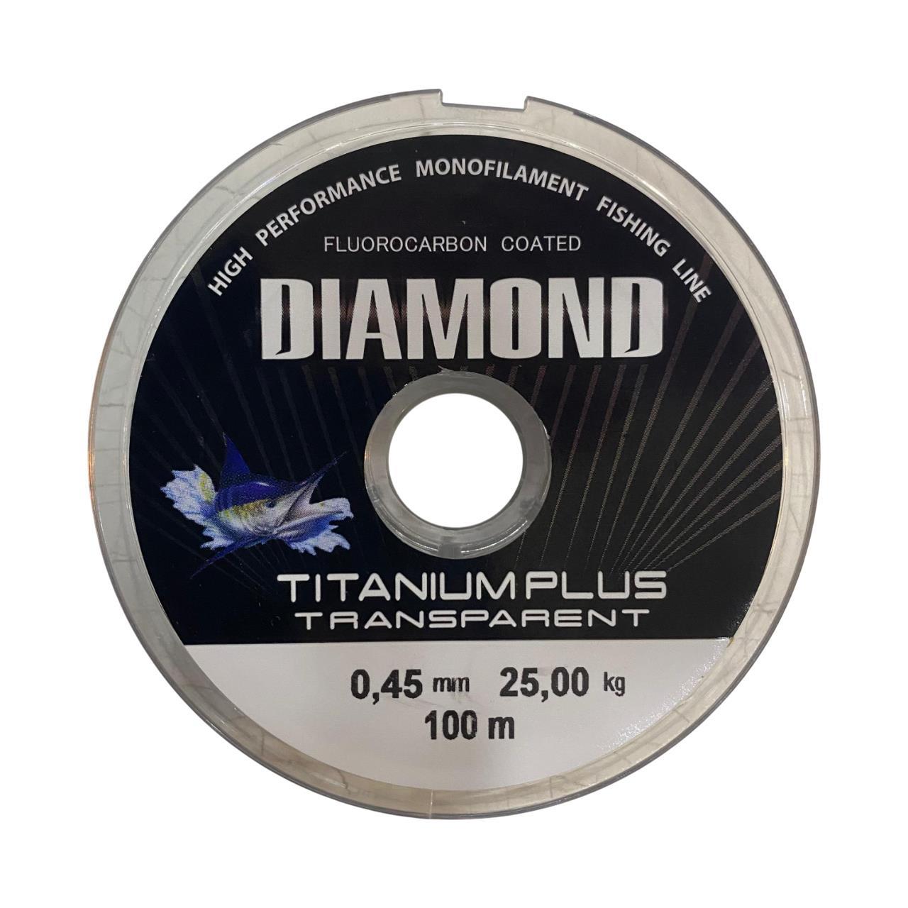 Bauer Diamond Titanium Plus 0.45 mm 100 mt Makara Misina - Renk: Füme 25 kg
