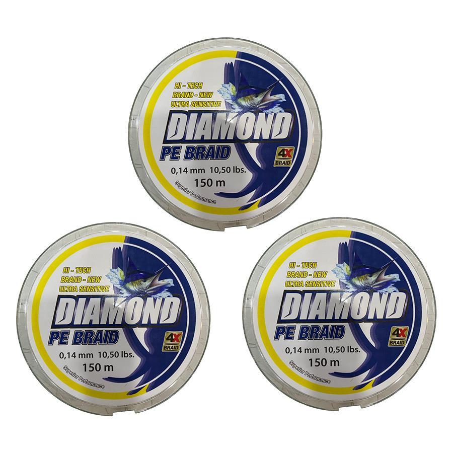 3 adet Bauer 4X Pe Braid 150 mt 0.14 mm Misina