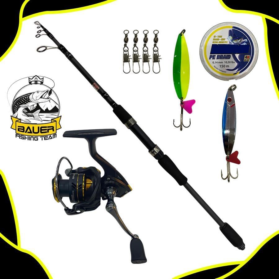 Bauer Aron 3000 Amatsu 210 Cm 10-40 Gr Tele Spin Olta Takımı Seti